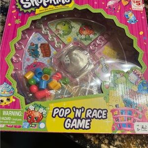 Shopkins Pop 'N' Race Game - Pink and Yellow
